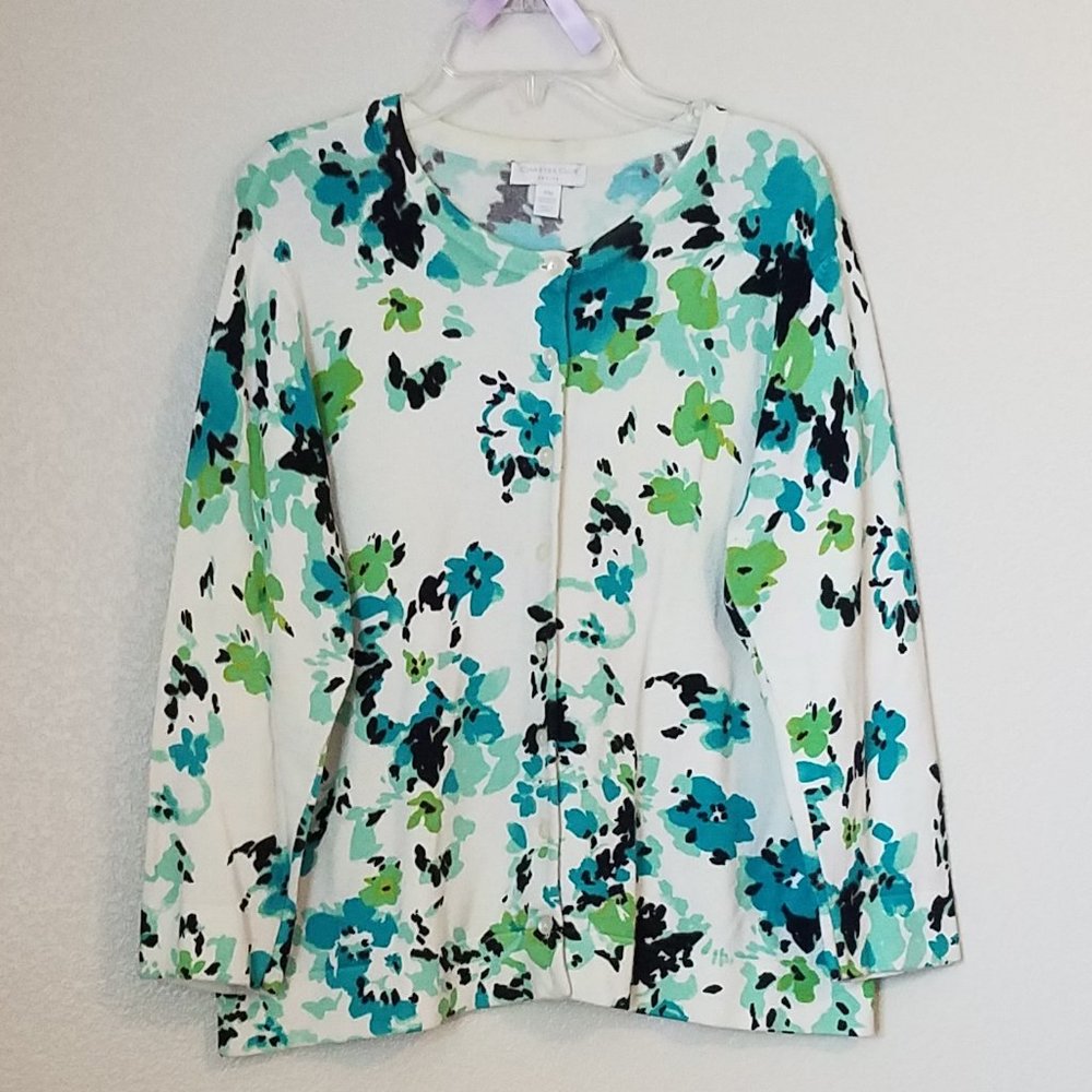 Charter Club Floral Cardigan Sweater